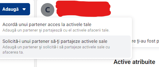 acorda unui partener acces la activele tale in Meta Business Manager